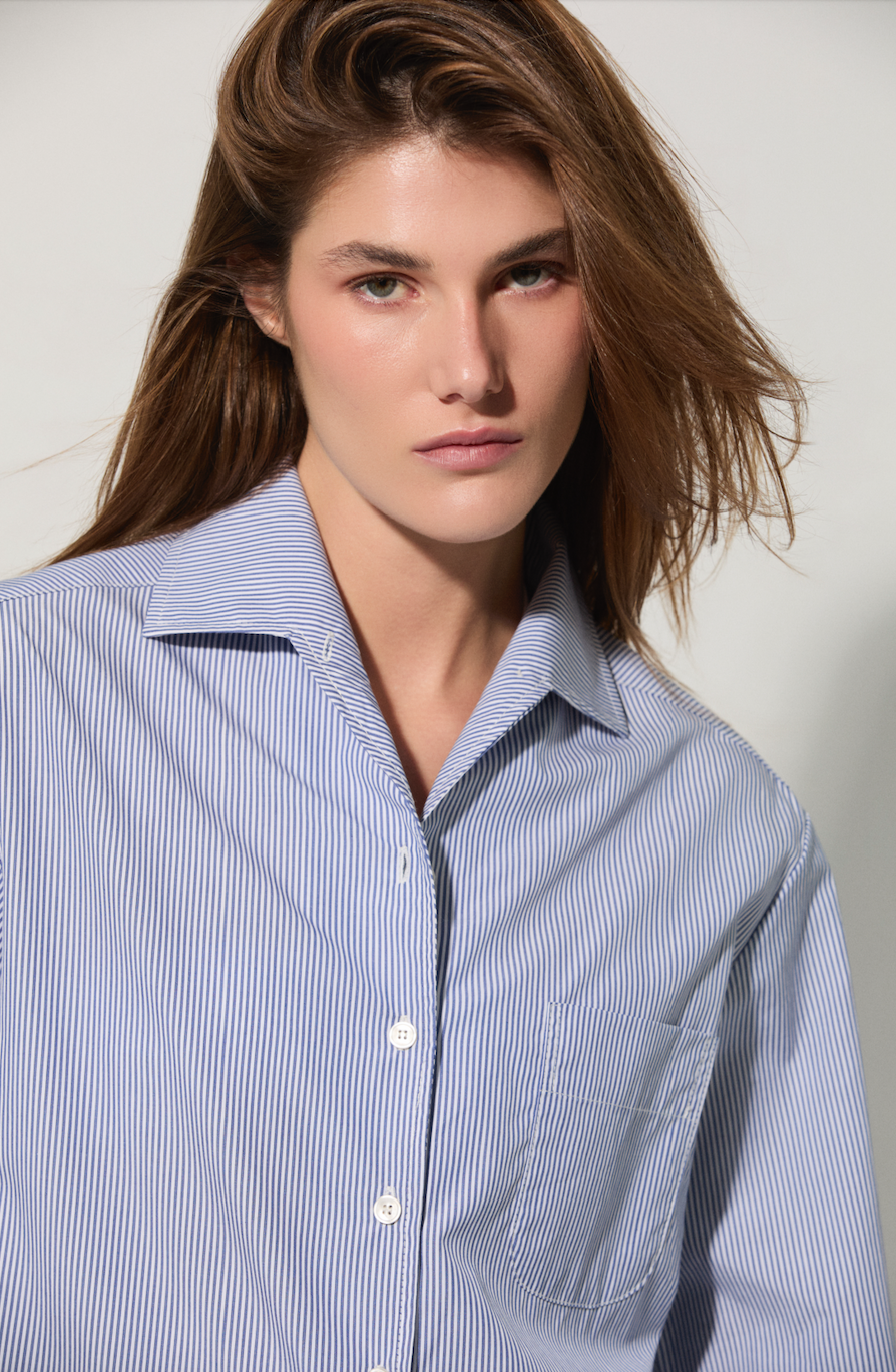 Poplin 02 Blue Striped