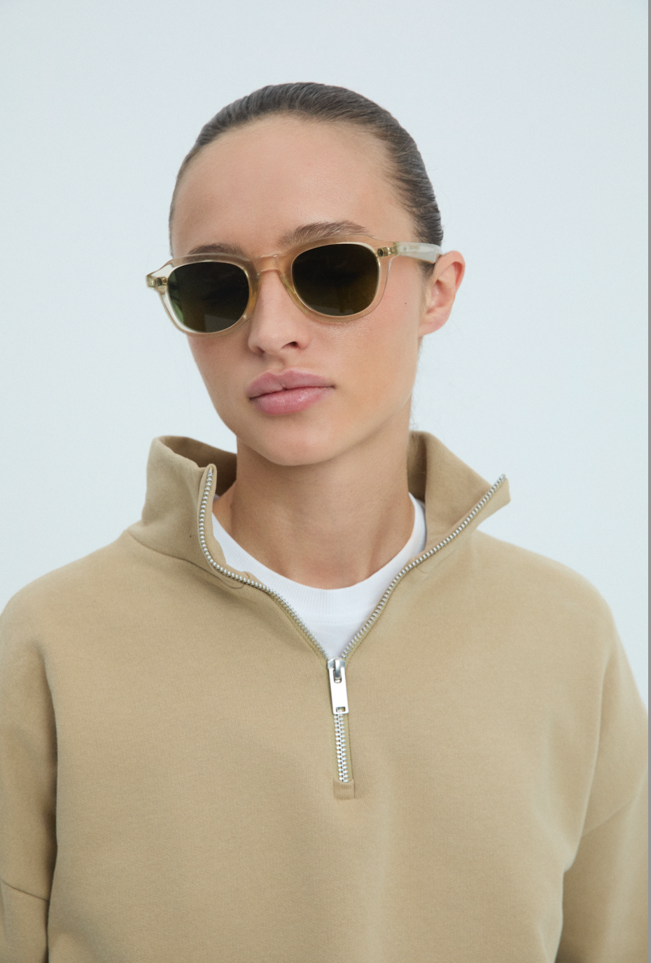 Half - Zip Sweatshirt Camel