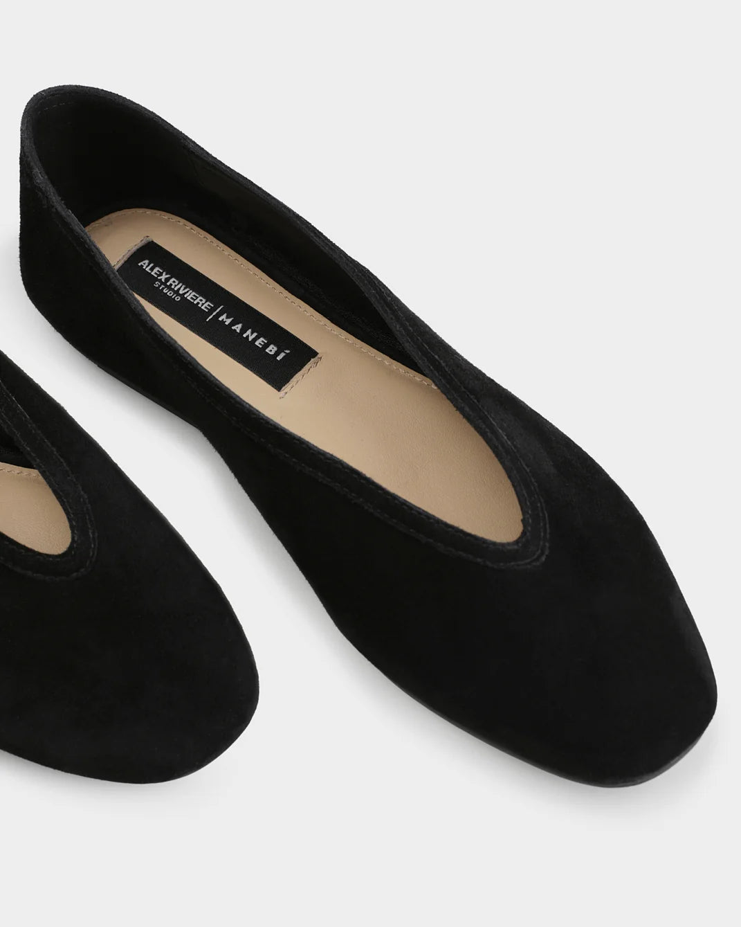 Camille Suede Ballet Flats Black