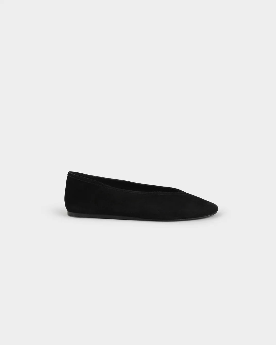 Camille Suede Ballet Flats Black