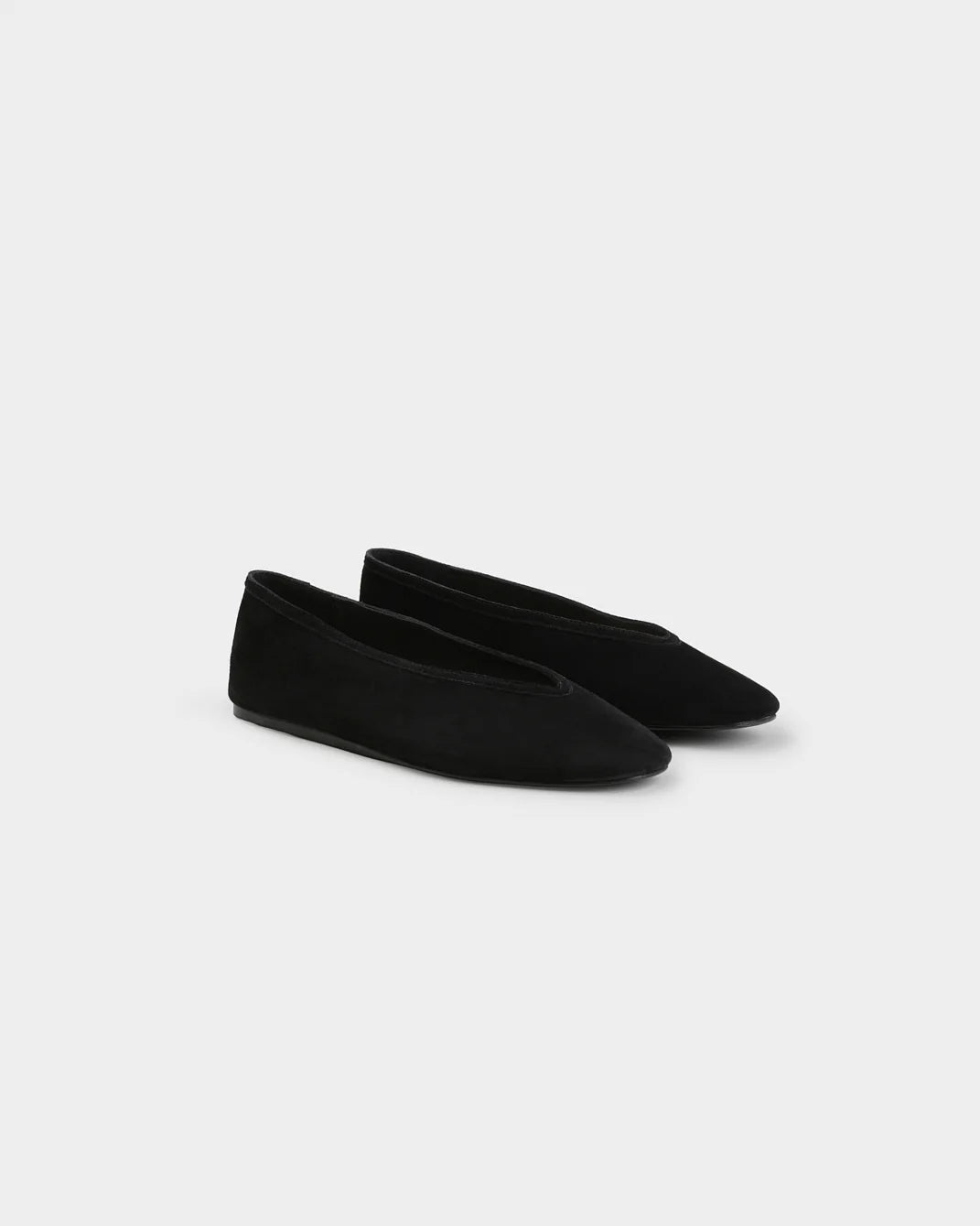Camille Suede Ballet Flats Black