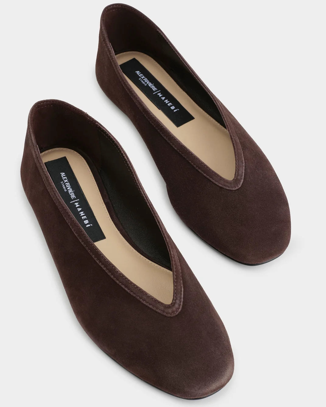Camille Suede Ballet Flats Chocolate