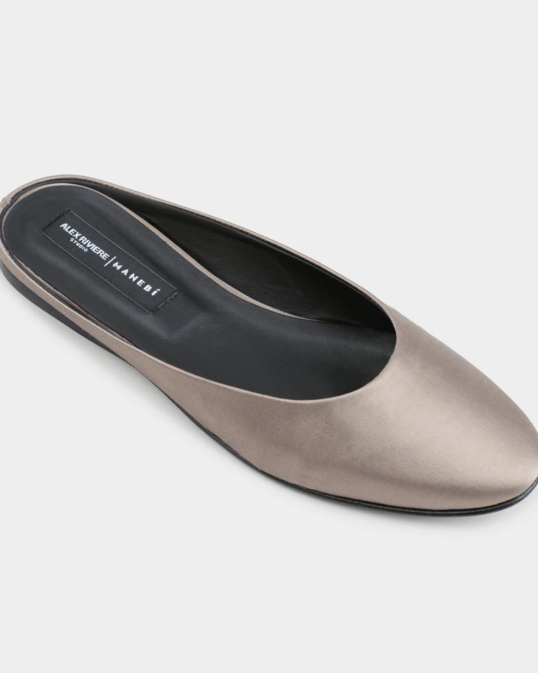 Alex Satin Mules Taupe